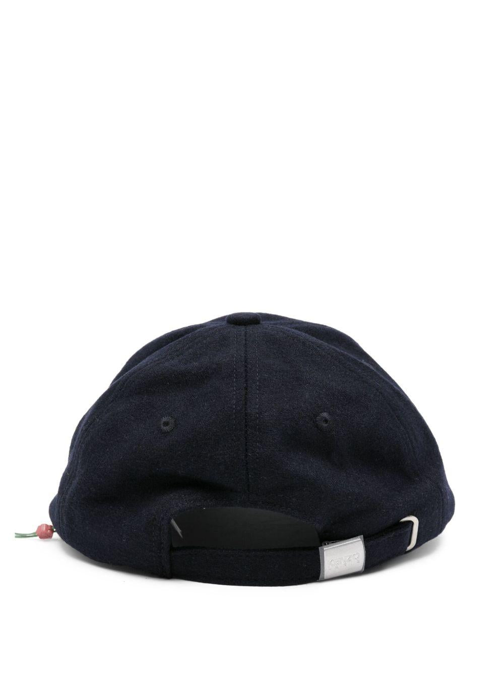 'KENZO Tag' cap in wool FF68AC801F43 79BLUEBLACK KENZO 