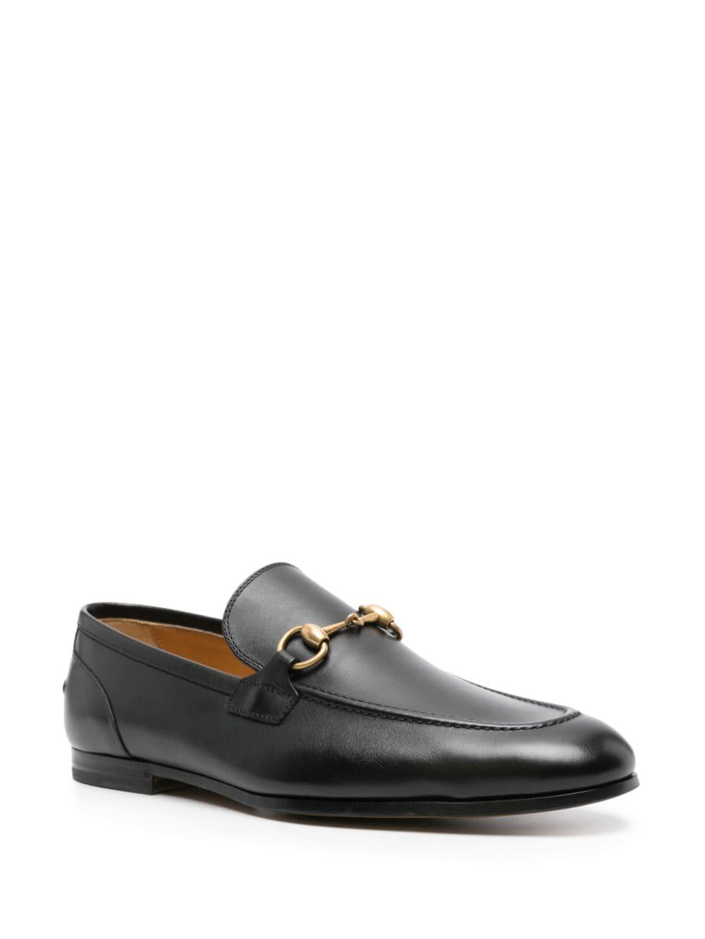 Jordaan leather loafers<BR/><BR/><BR/> 406994 BLM001000 GUCCI 