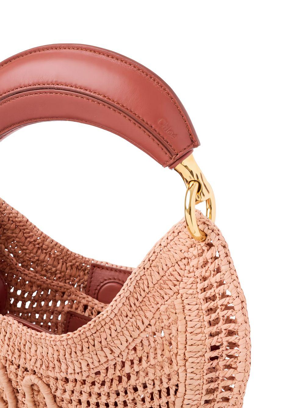 Summer Banana mini hobo bag with raffia shoulder strap CH26UP782P08 24M CHLOÉ 