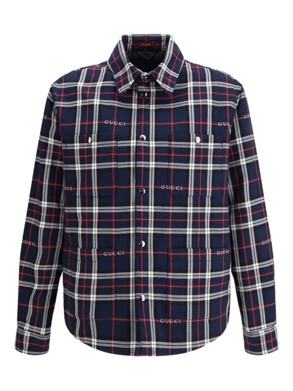 Tartan cotton jacquard padded shirt 853013 ZAUAC4069 GUCCI 