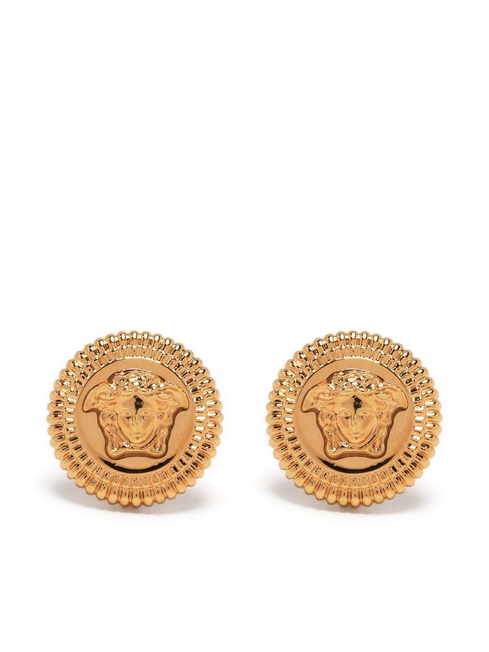 Medusa-plaque detail earrings<BR/><BR/><BR/> 1005333 1A006203J000 VERSACE 