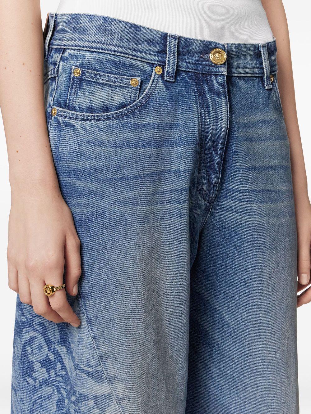 Barocco motif cropped jeans 1020878 1A147761D870 VERSACE 