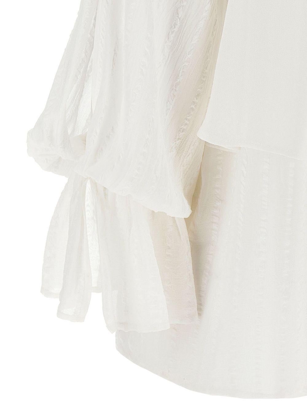 Blouse with satin stripes 104849 A2GYZ05 PINKO 