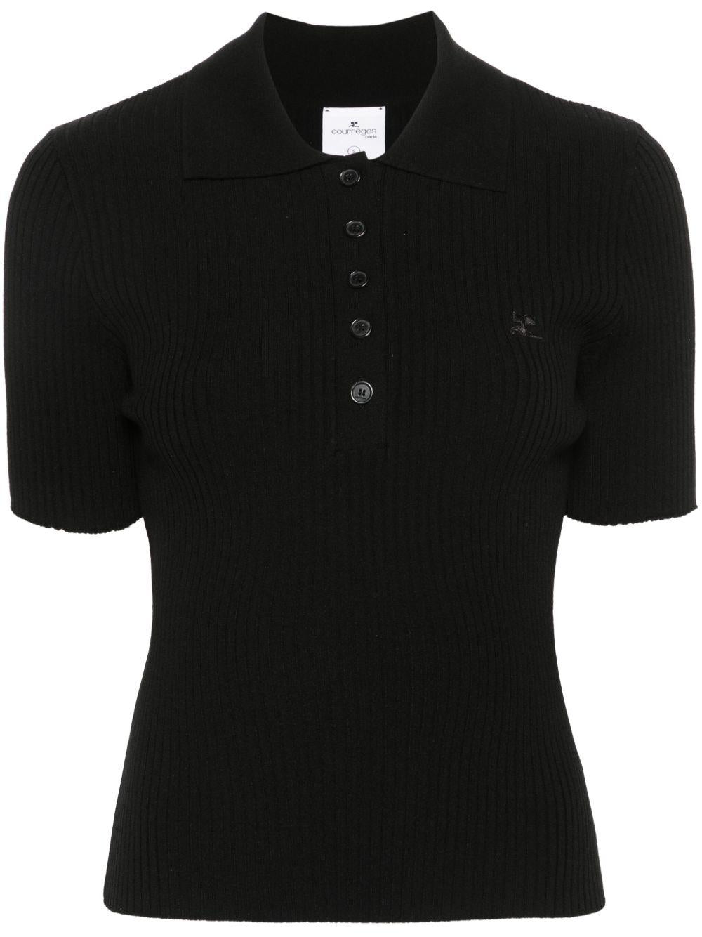 ICONIC RIB KNIT POLO SHIRT VESMPO029FI0001 9999 COURRÈGES 