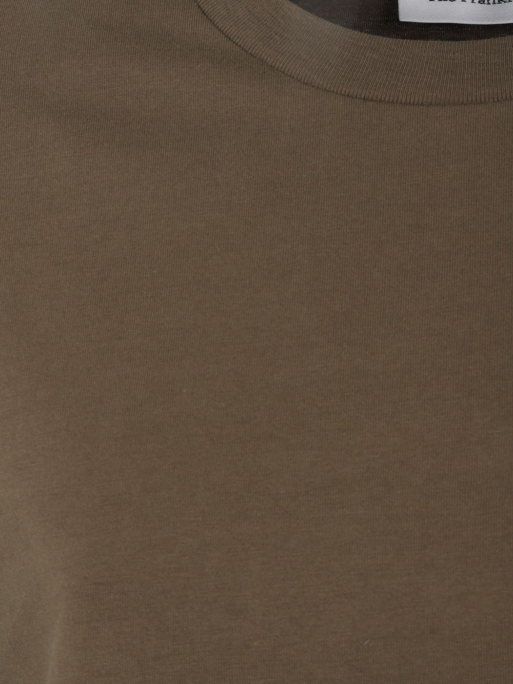 CARRINGTON PADDED SHOULDER TEE TSFS21180408 OLIVE THE FRANKIE SHOP 