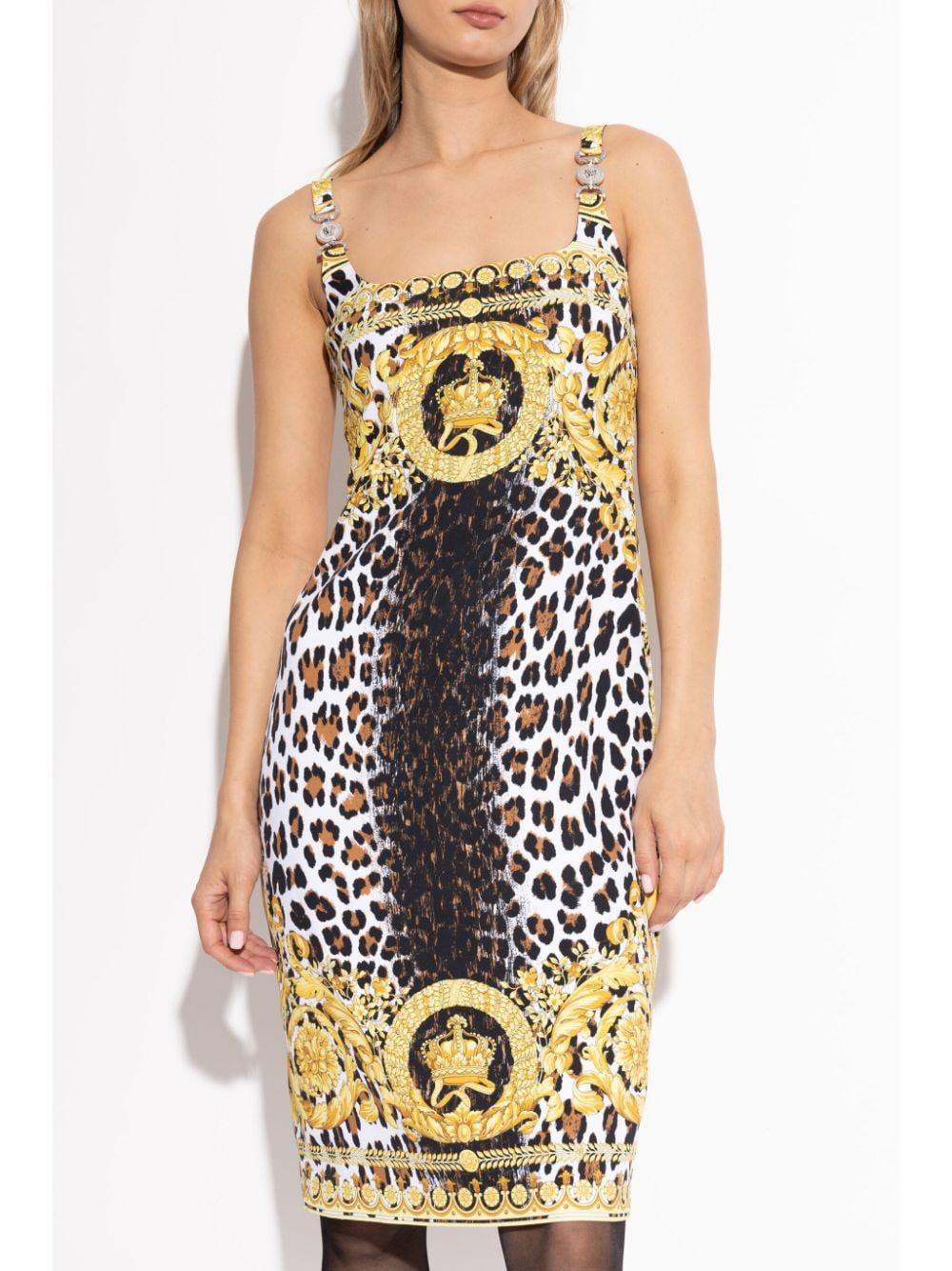 Medusa-printed dress<BR/><BR/><BR/> 1016410 1A124835W050 VERSACE 