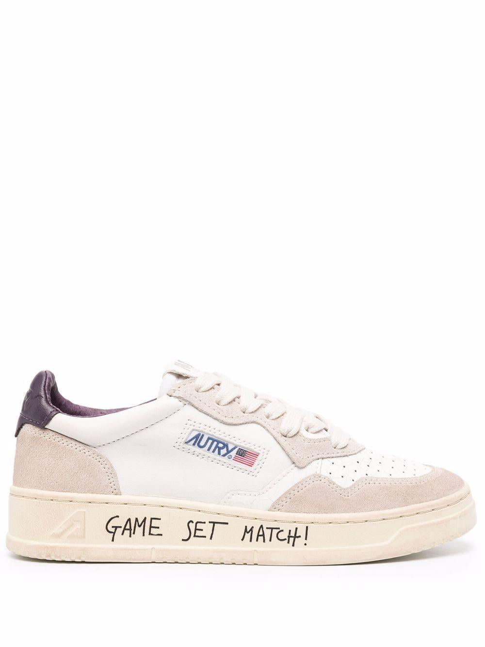 MEDALIST LOW SNEAKERS IN LEATHER AND SUEDE AULW NA01SUE/STRASSWHITE AUTRY 