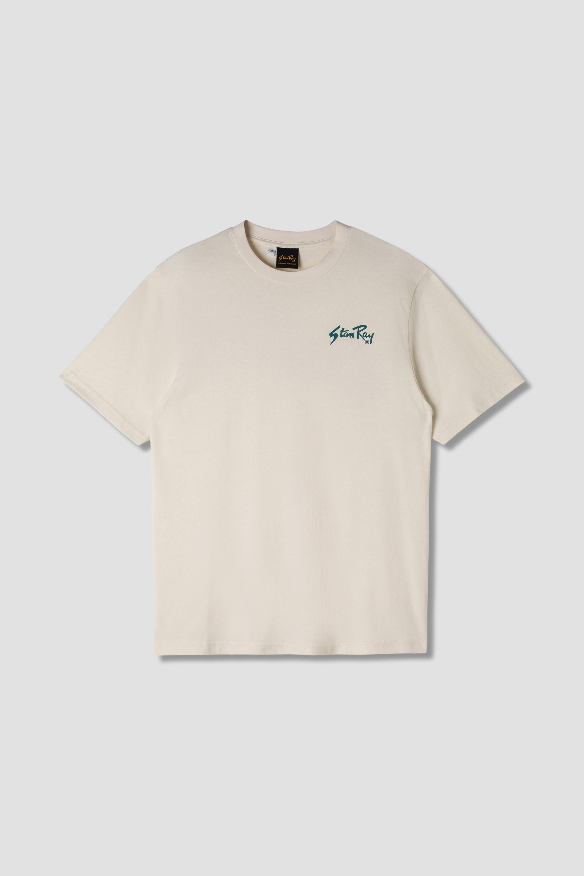 Bone Light blue T-shit with front logo SS23001 WHITE/AGAVE STAN RAY 