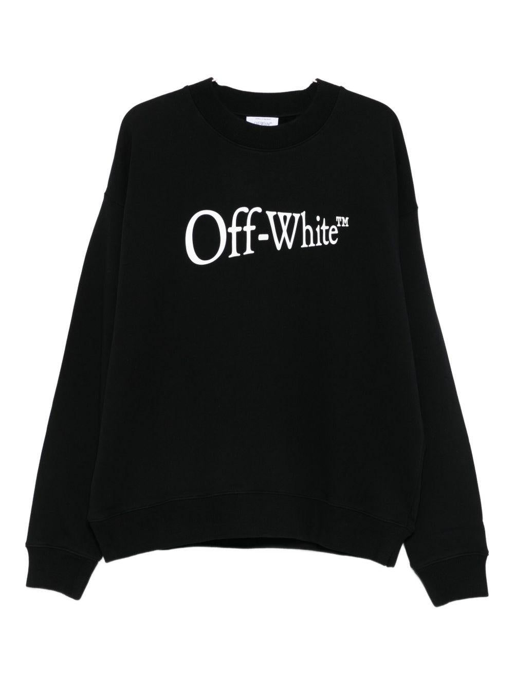 logo sweatshirt OMBA054F25FLE005 1001 OFF-WHITE 