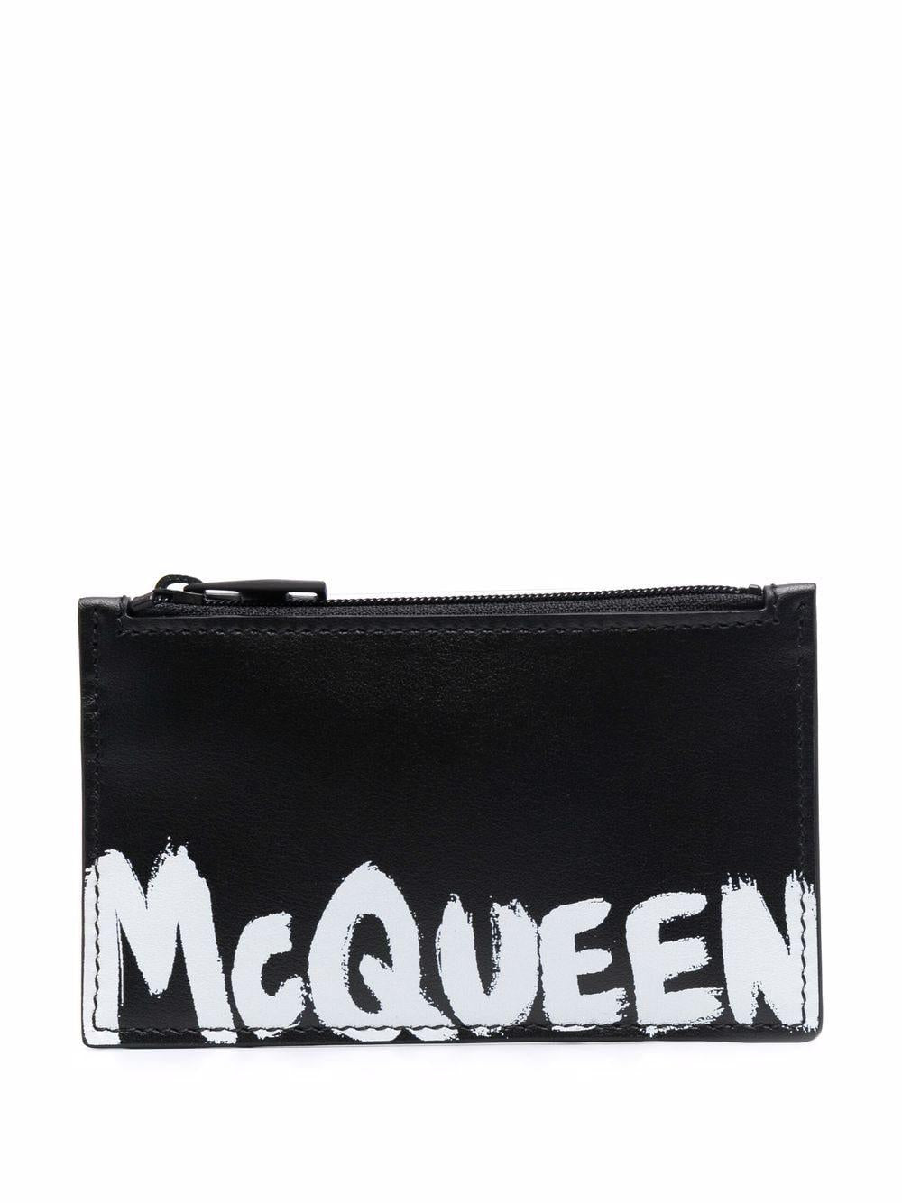 Logo-print leather wallet 683117 1NT0B1070 ALEXANDER MCQUEEN 