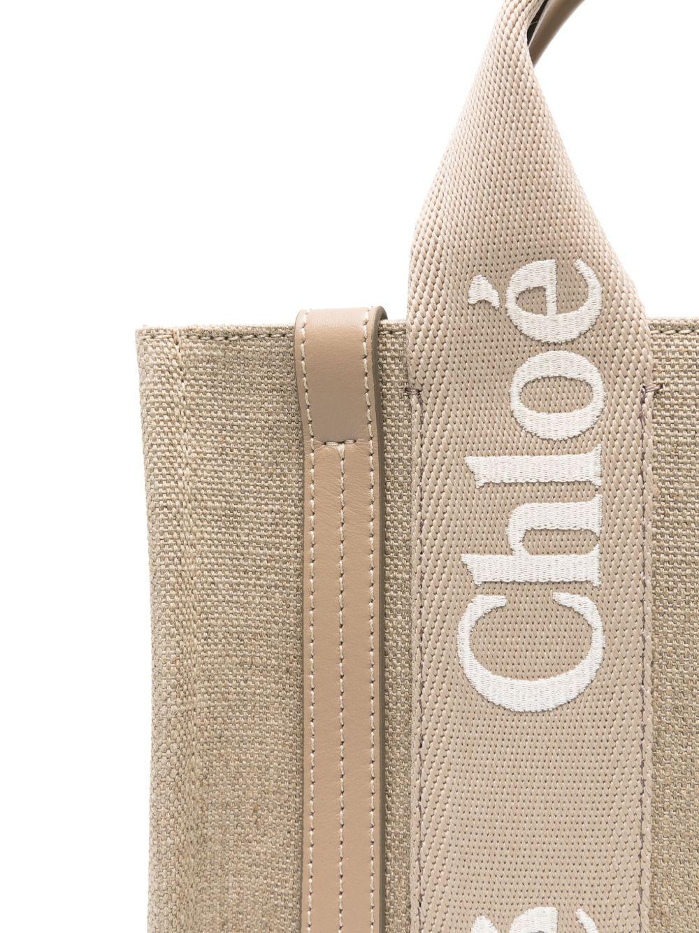 Small Woody logo-strap tote bag CHC23AS397L17 20E CHLOÉ 