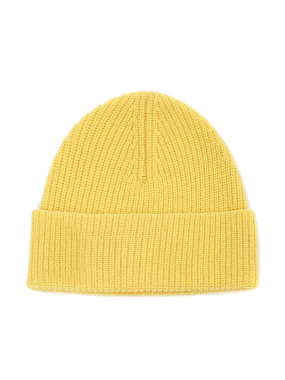 Logo-patch knit beanie<BR/><BR/><BR/> KW1244 YN0365221 JW ANDERSON 