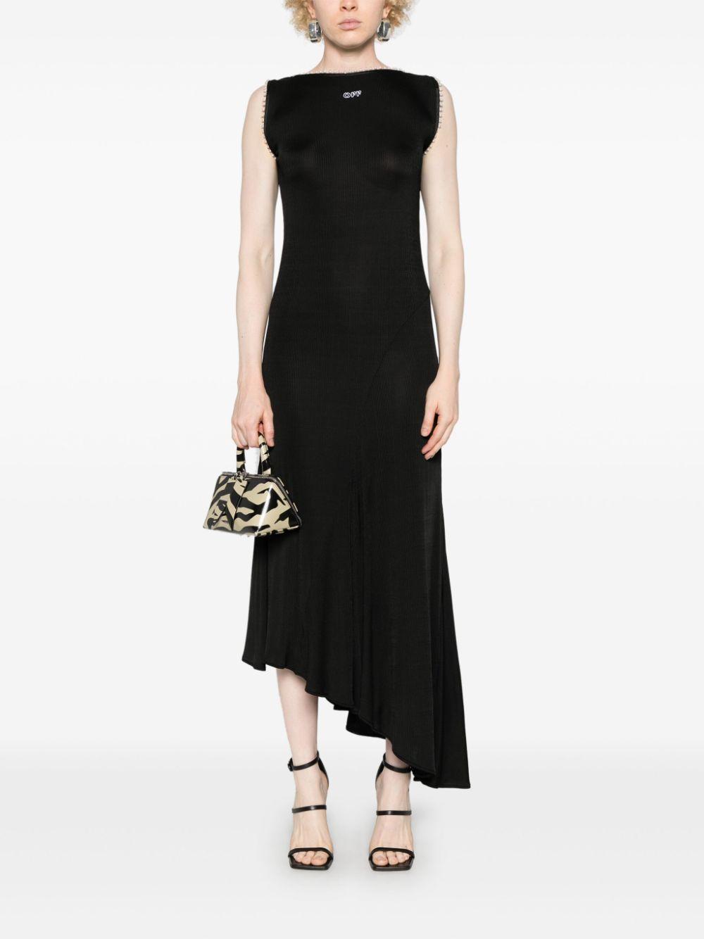 Logo-embroidered dress<BR/><BR/><BR/> OWDB505F24JER001 1001 OFF-WHITE 