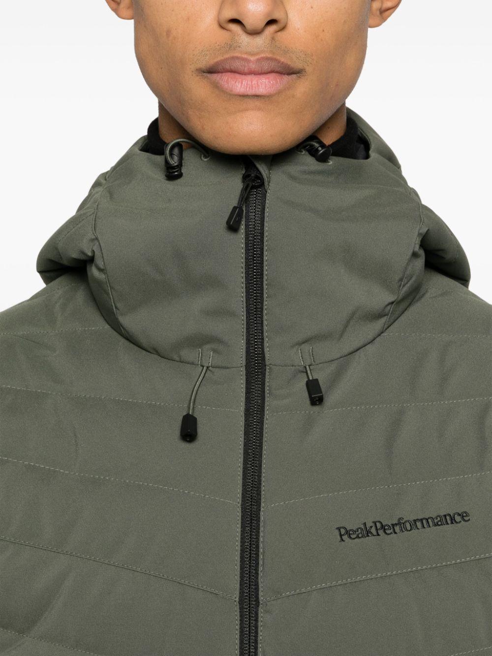 Green zfront zip fastening jacket G78022120 PINE NEEDLE PEAK PERFORMANCE 