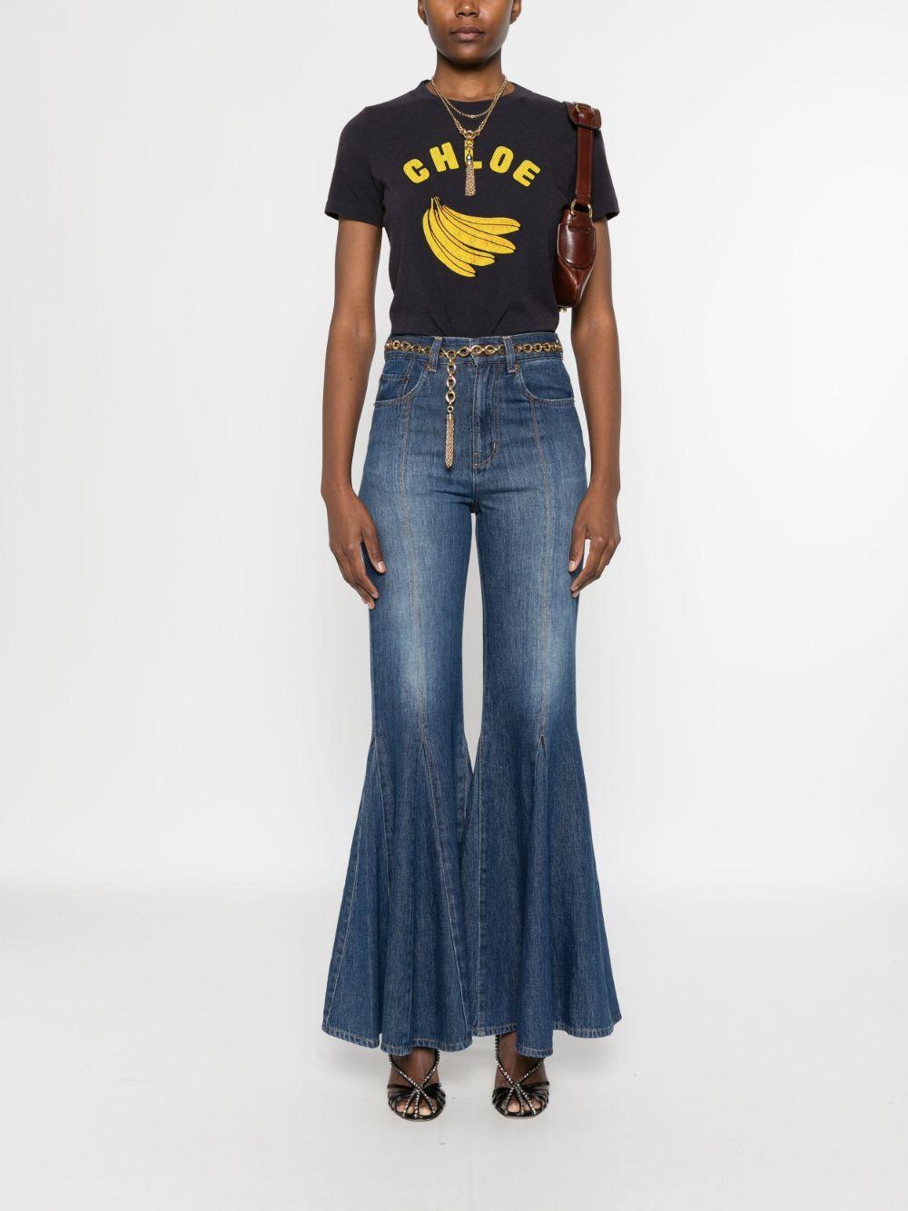 Banana-print T-shirt<BR/><BR/><BR/> CH25SJH08187 405 CHLOÉ 
