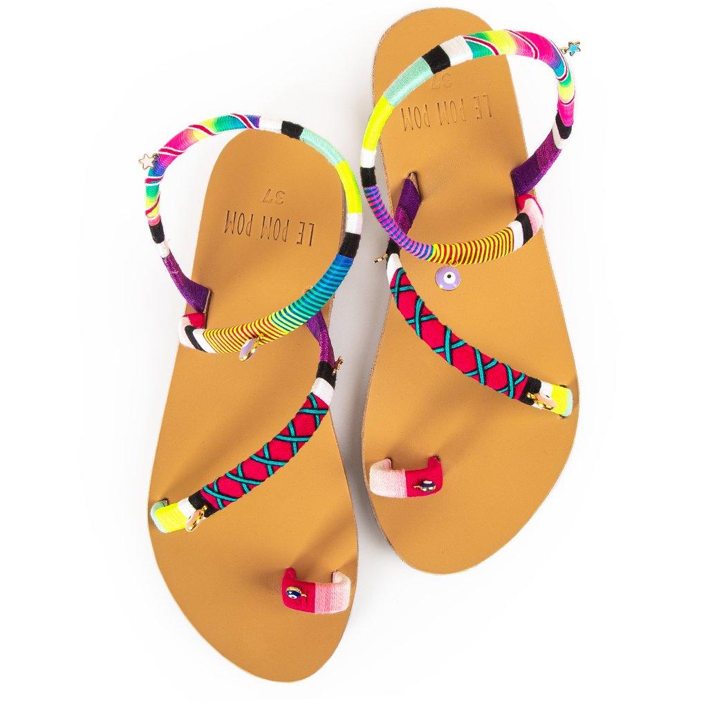 Penny multicolor sandals PENNY MULTICOLOR LE POM POM 