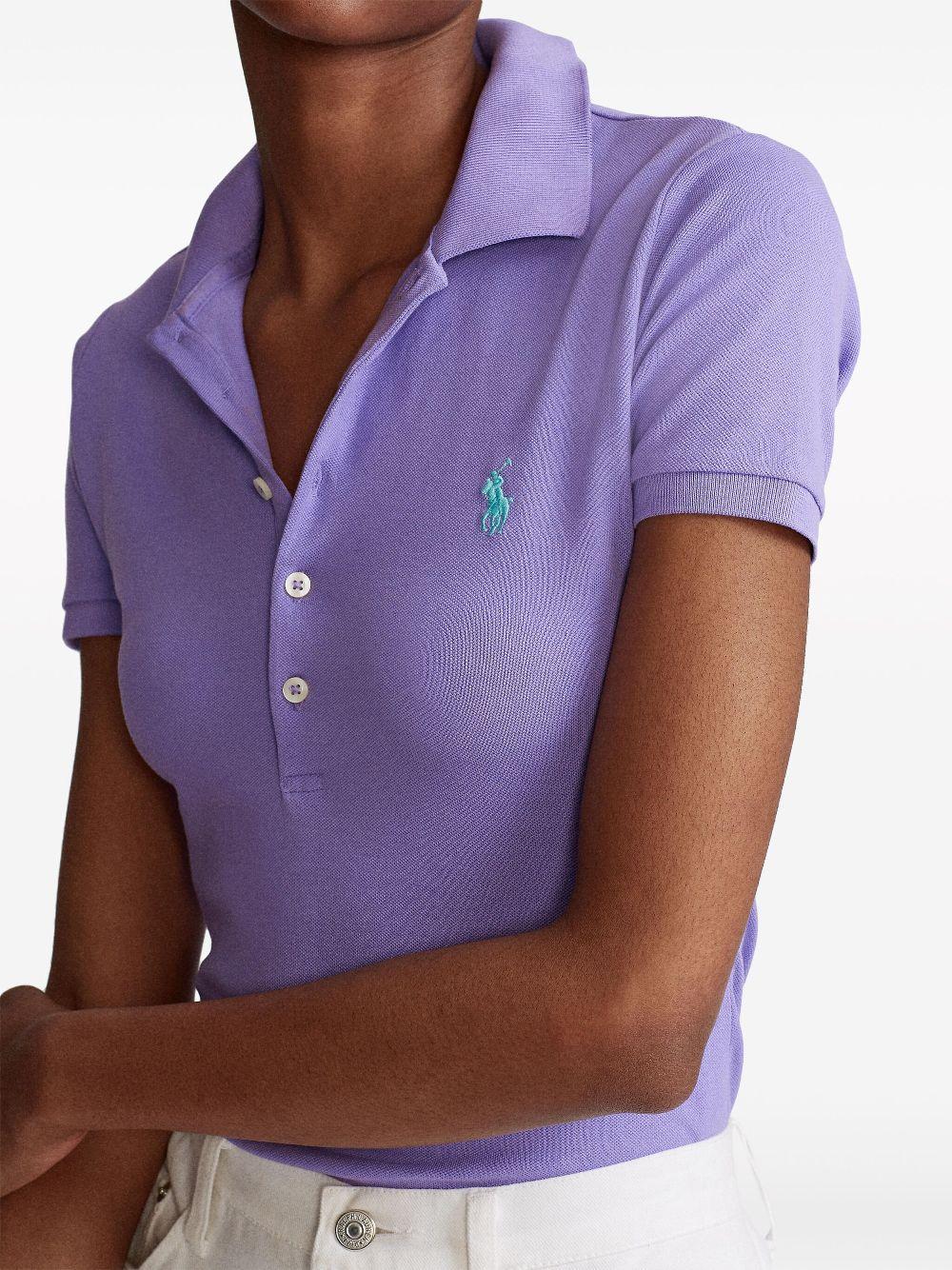 Julie logo-embroidered polo shirt<BR/><BR/><BR/> 211870245012 CACTUS PURPLE POLO RALPH LAUREN 