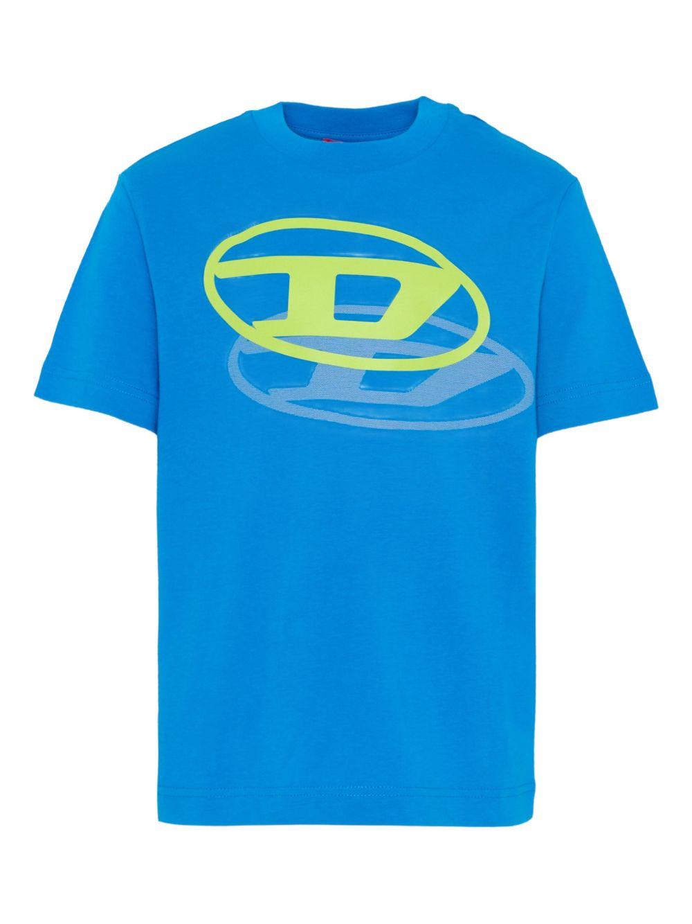 Cotton T-shirt with shadow Oval D J02601 00YI9K804 DIESEL KIDS 