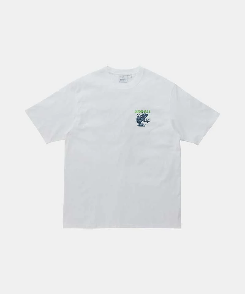 Frog print Tee G4SU T072WHITE GRAMICCI 