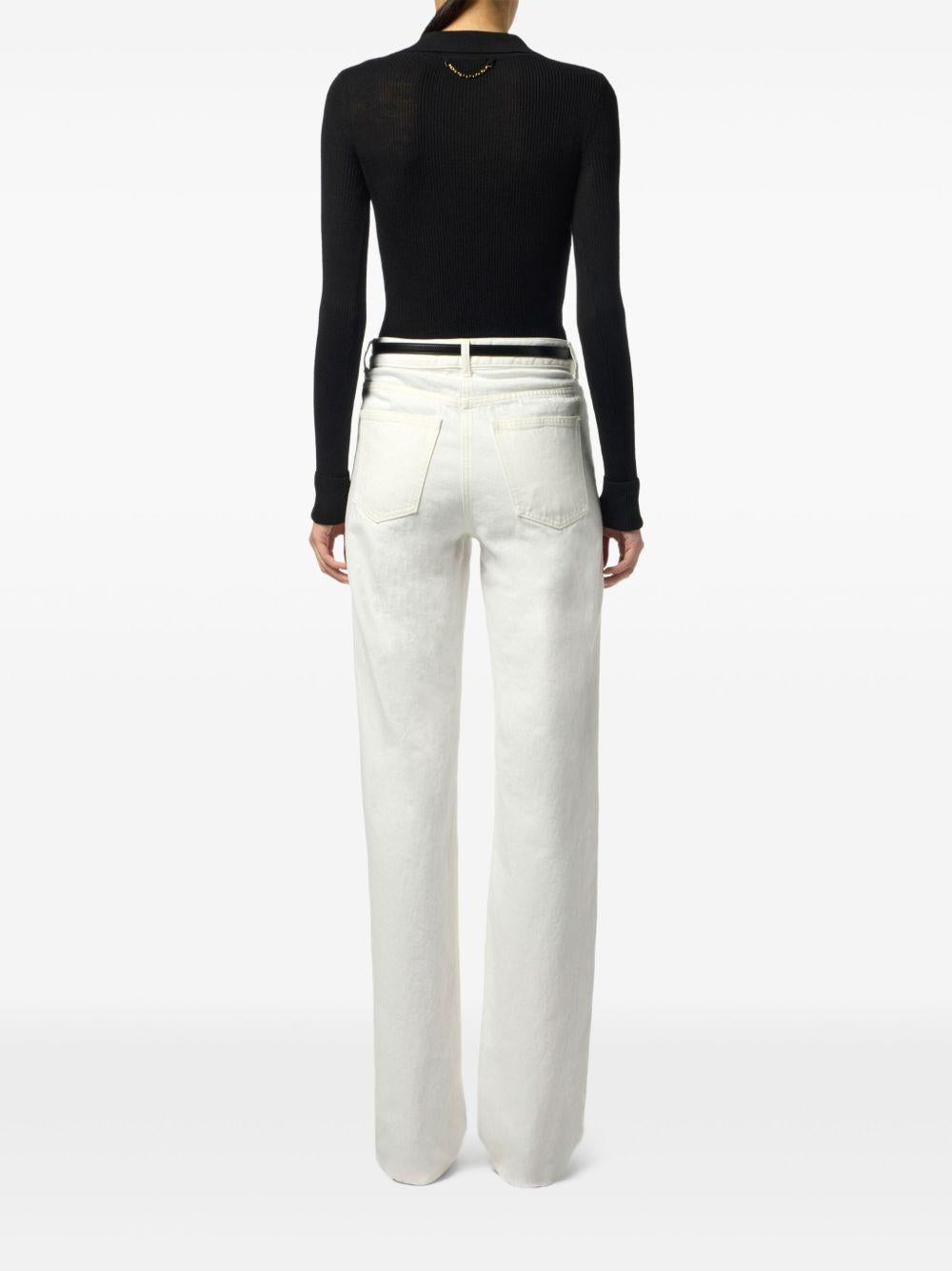 Knit polo shirt with lettering detail MK40B57E2 110NERO ELISABETTA FRANCHI 