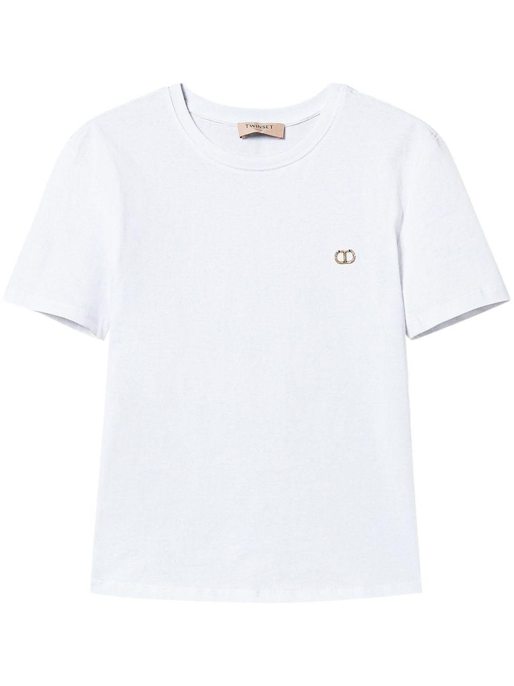 Oval T-plaque T-shirt<BR/><BR/><BR/> 251TP2074 00001 TWINSET 