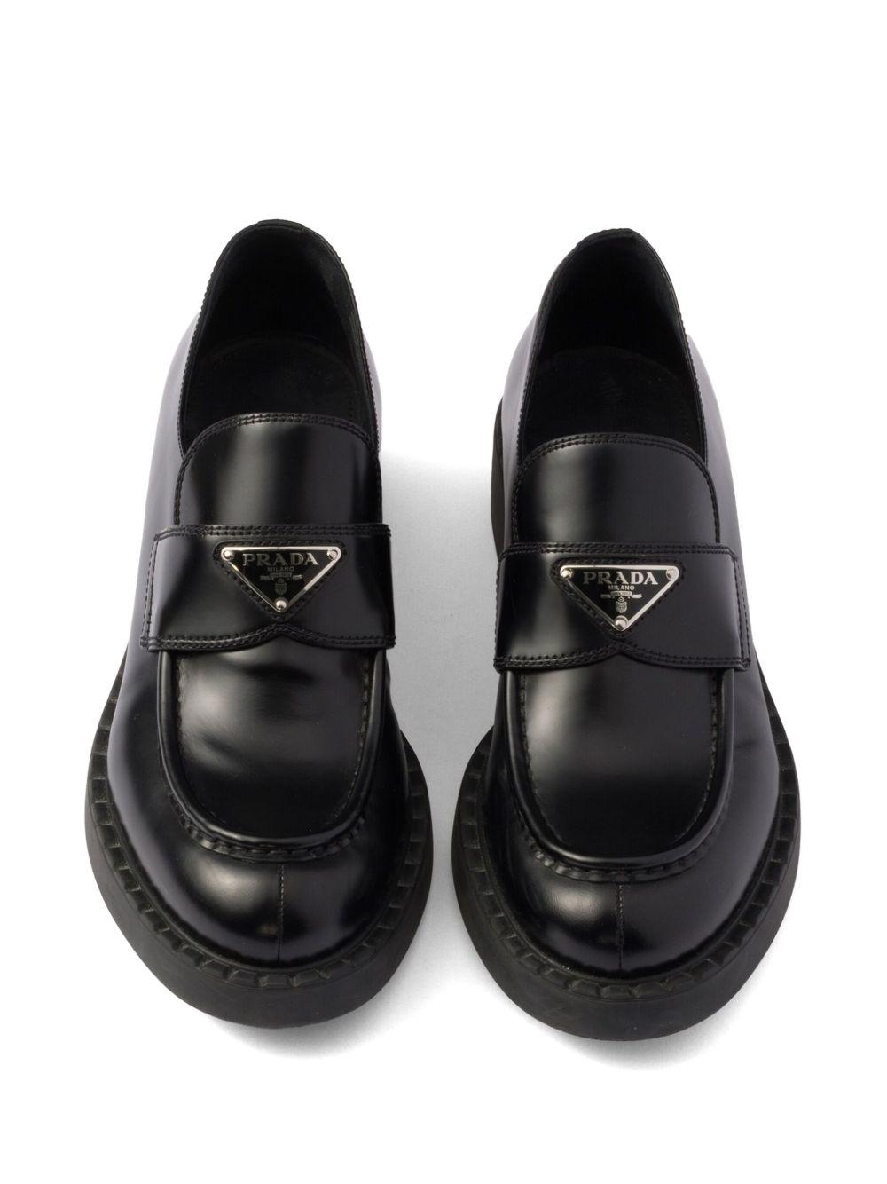 Chocolate brushed leather loafers 1D246MULS F-G050F0002 PRADA 