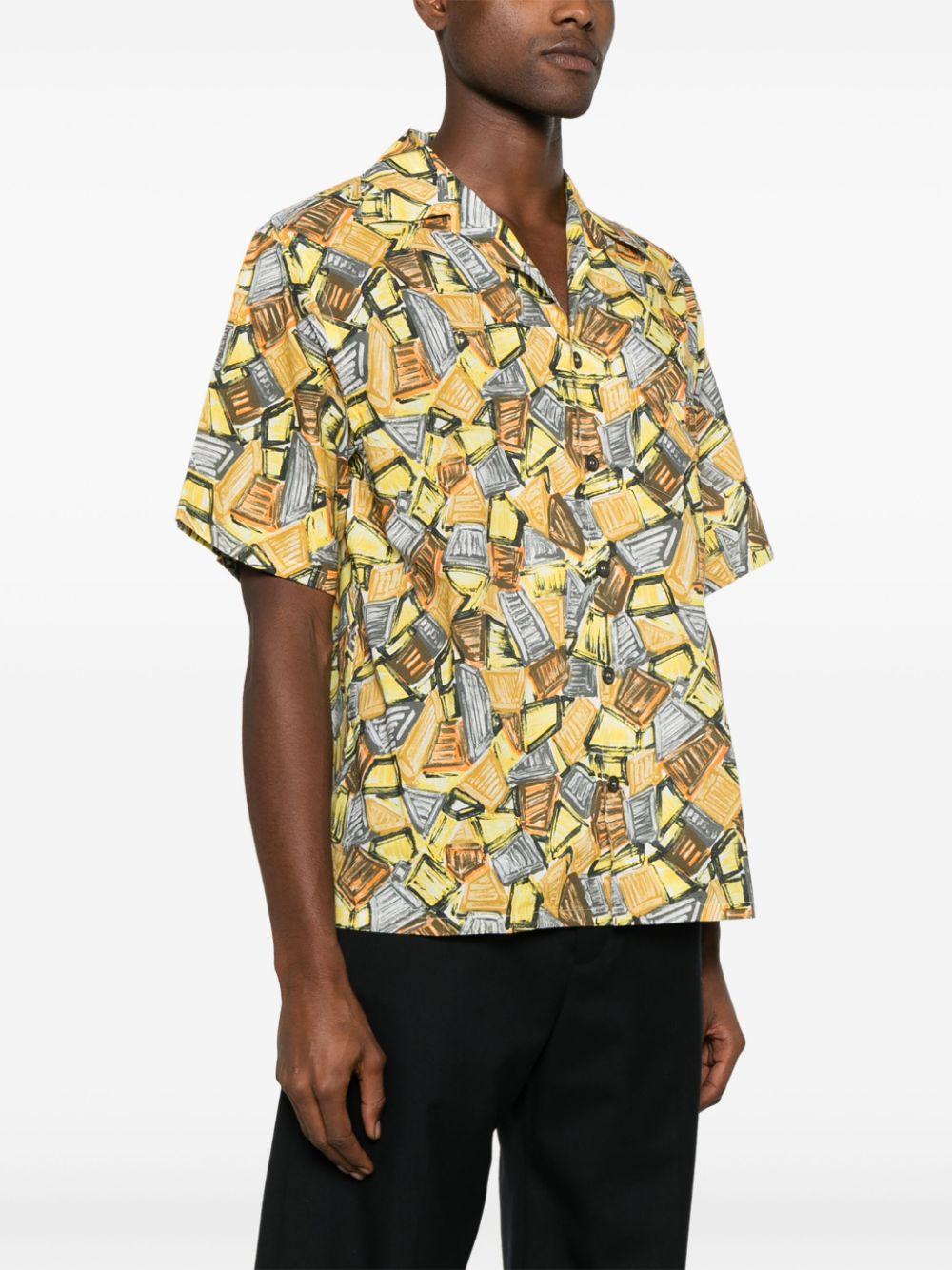 Illustration-print shirt<BR/><BR/><BR/> UCS414 16YBF0010 PRADA 