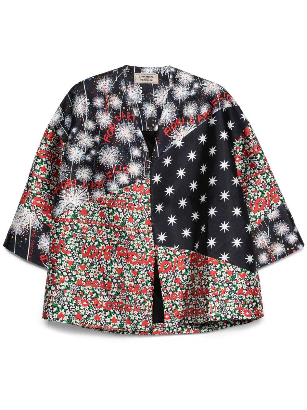 Mix-print jacket<BR/><BR/><BR/> AE-K10-DU DUPAT1 ALESSANDRO ENRIQUEZ 