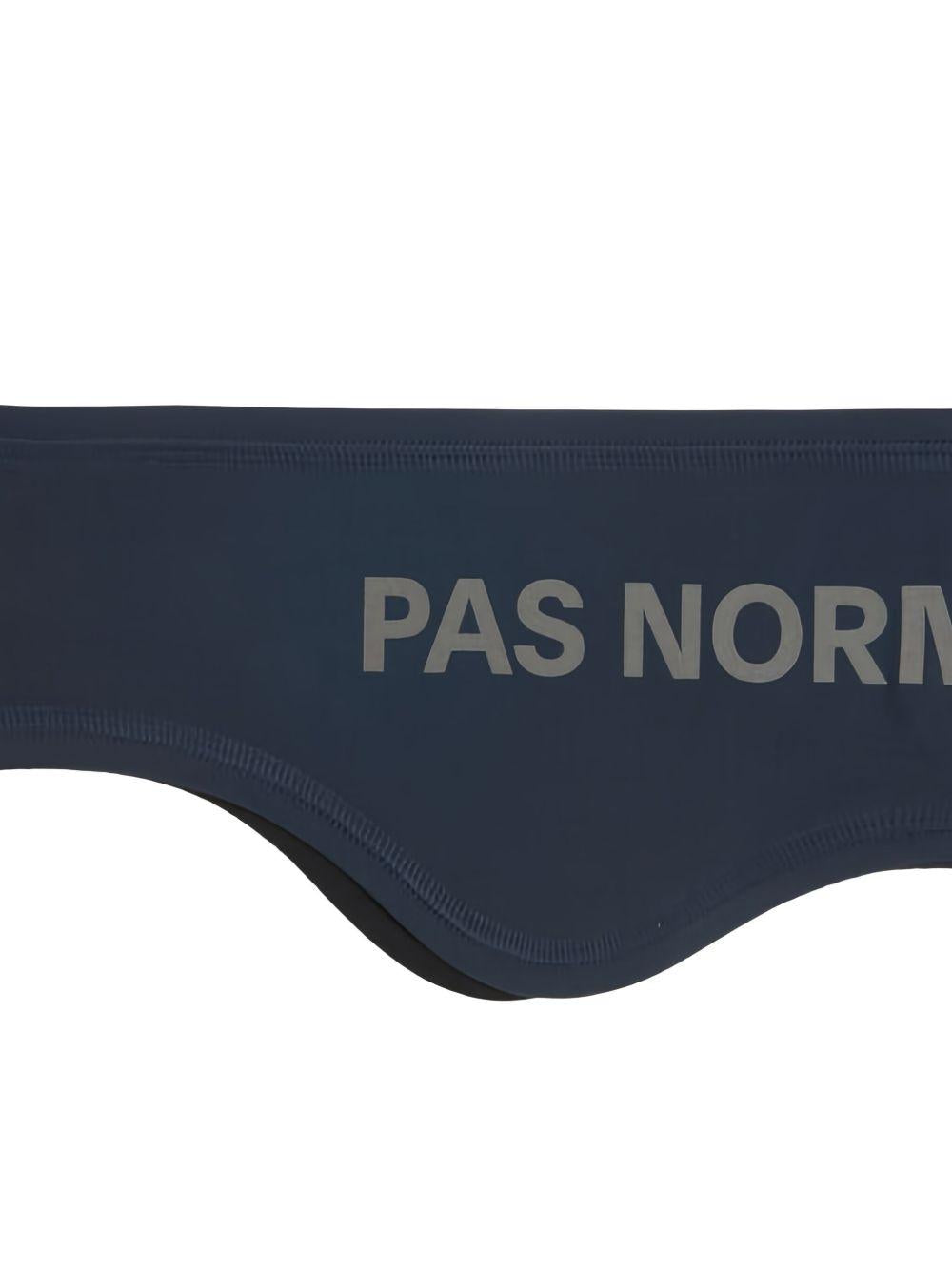 Blue logo-print fleece headband NA1910H NAVY PAS NORMAL STUDIOS 