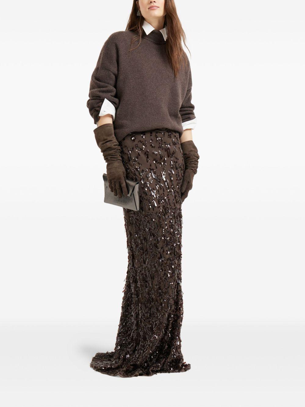 Cashmere turtleneck sweater with monili M12501703 C2559 BRUNELLO CUCINELLI 