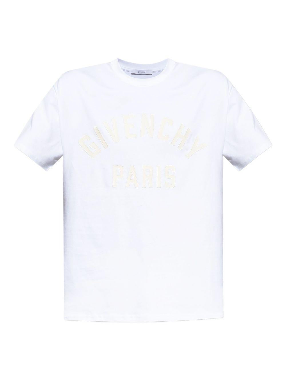 T-shirt with GIVENCHY Paris embroidery BM71NK3YRS 100 GIVENCHY 