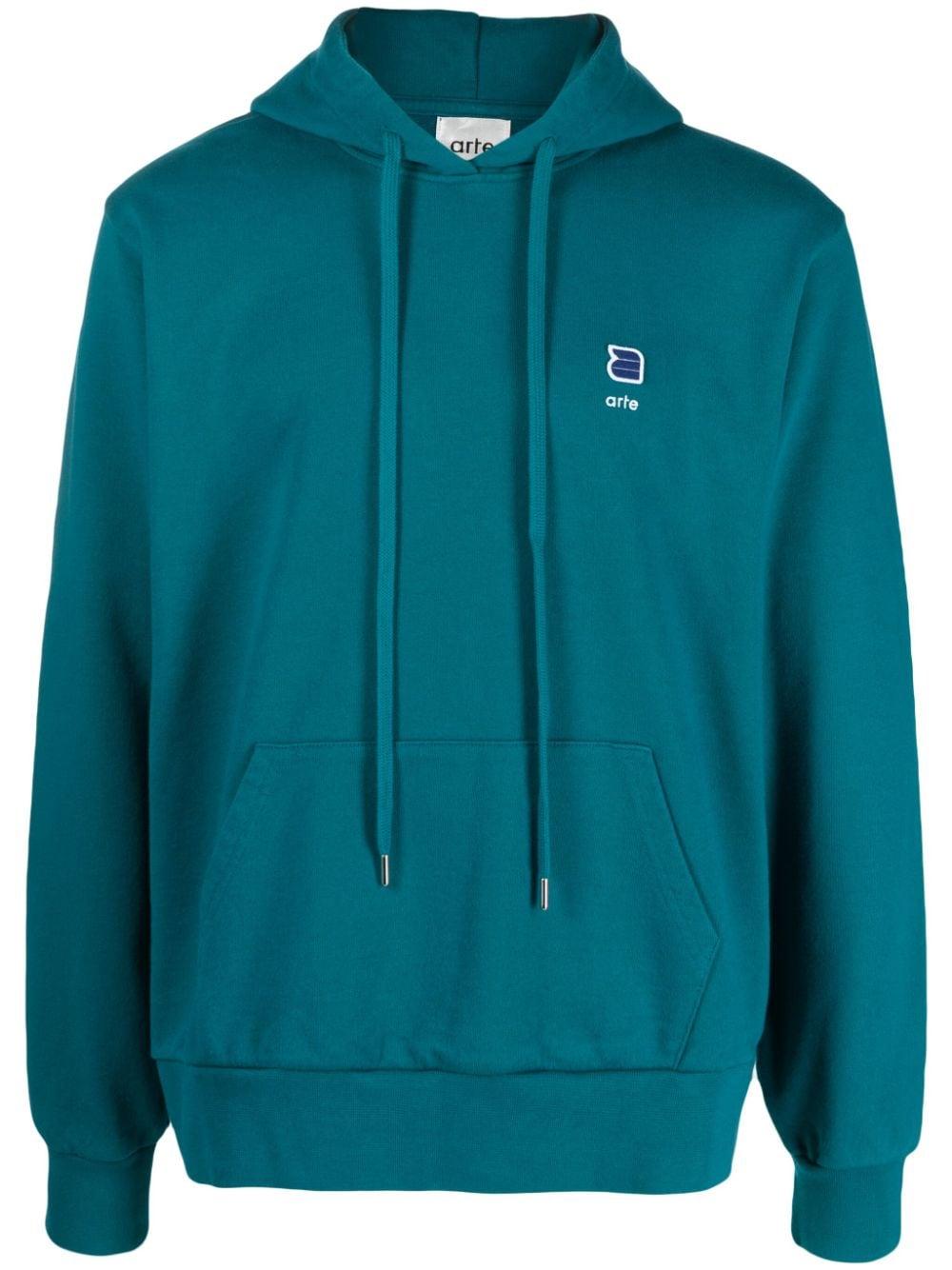 Harmon A Logo hoodie 034H LAGOON BLUE ARTE ANTWERP 
