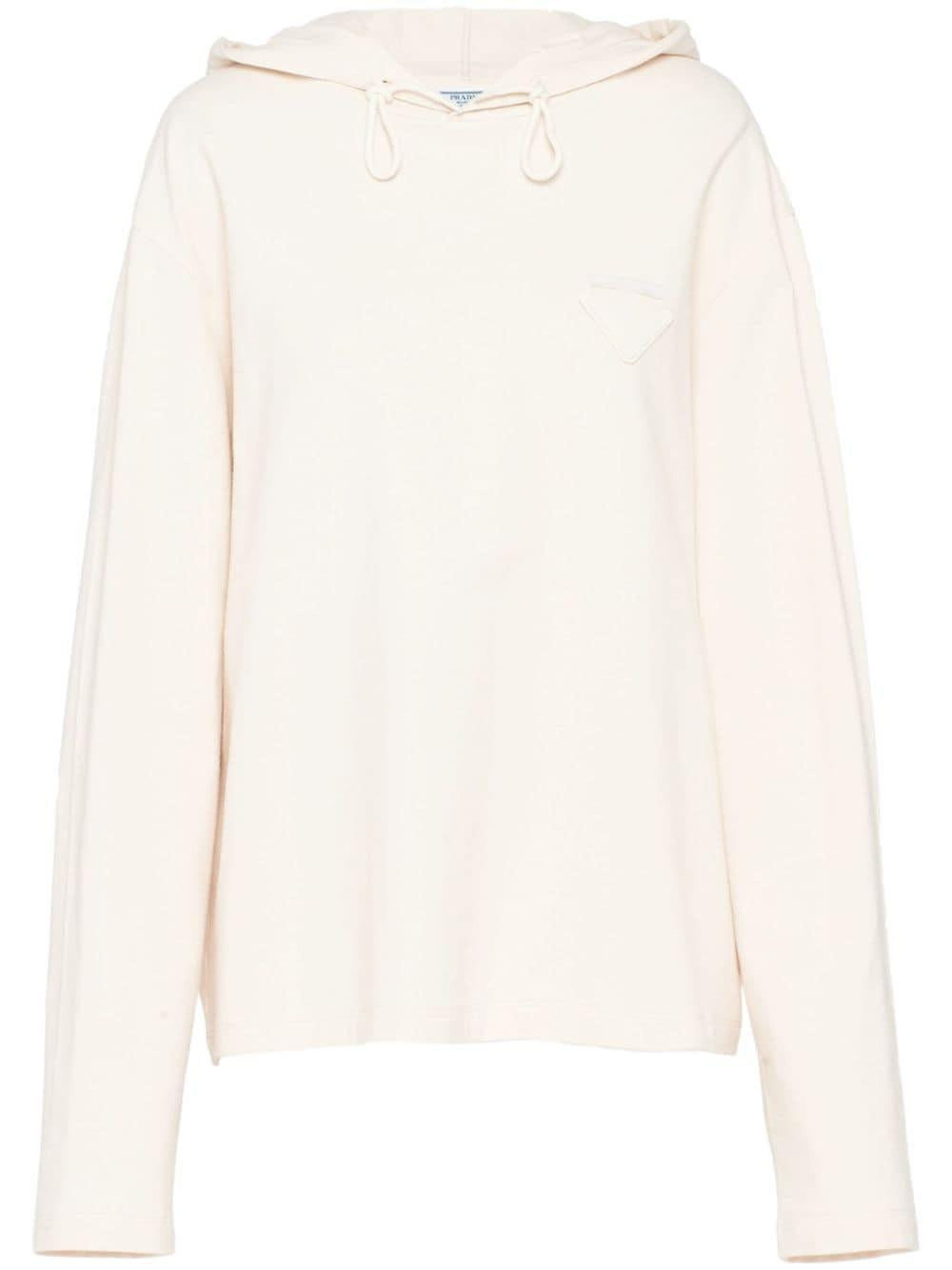 Tone-on-tone logo hoodie 134691 14LYF0018 PRADA 