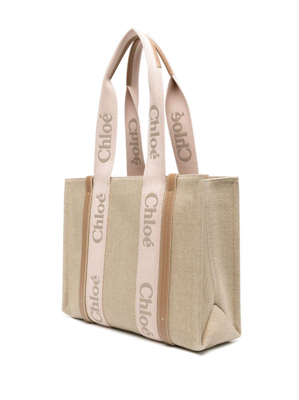 Woody linen tote bag CHC23AS383L17 26Y CHLOÉ 