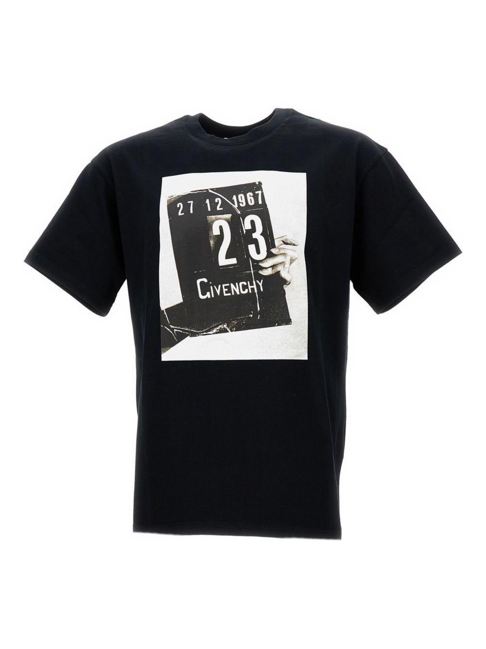 T-shirt in cotton with Clapperboard print BM71NK3YSL 001 GIVENCHY 