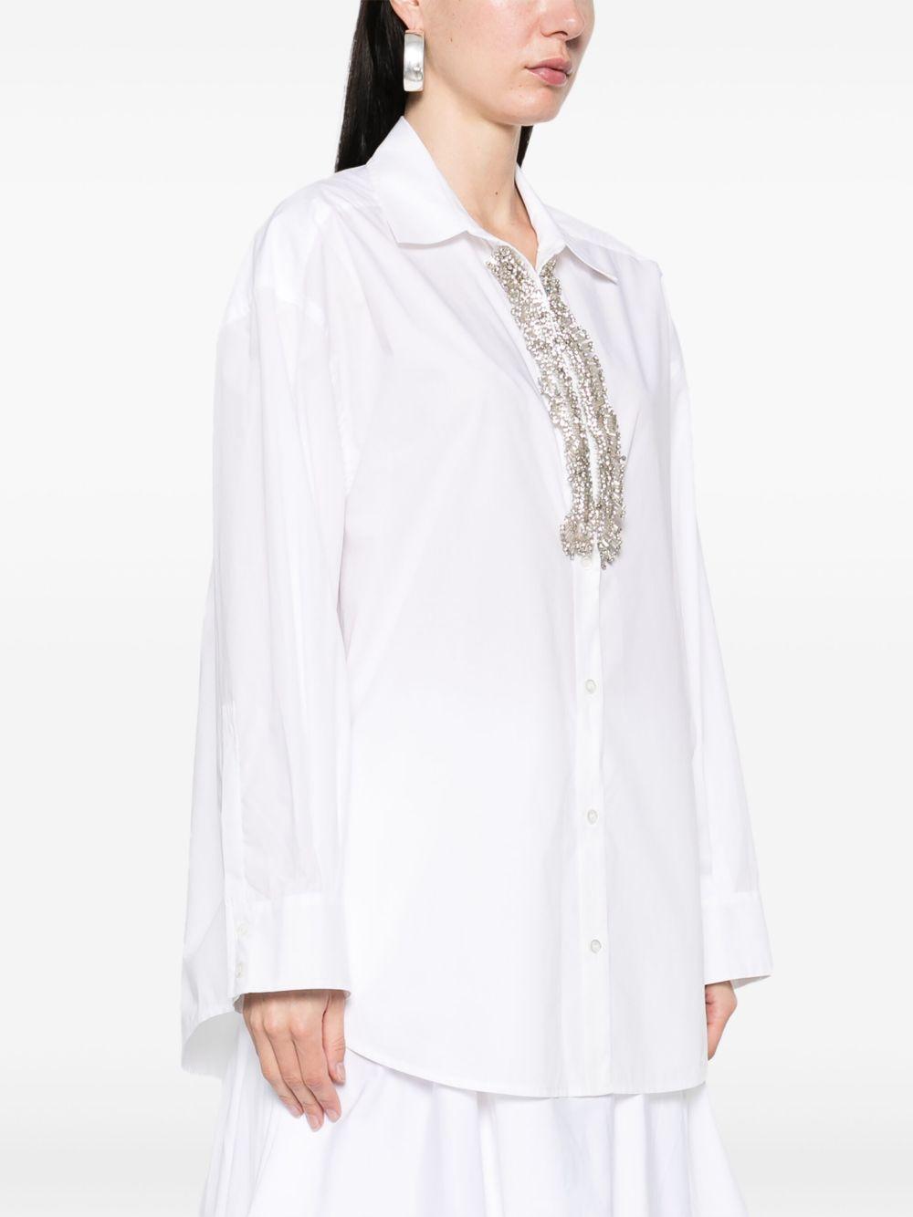 Rhinestone-embellished shirt<BR/><BR/> 104708 A2EUZ04 PINKO 