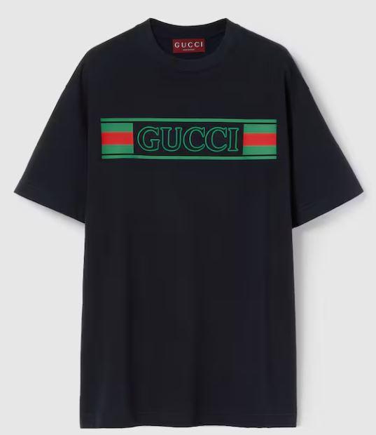 Printed cotton jersey T-shirt 796395 XJG3P4735 GUCCI 
