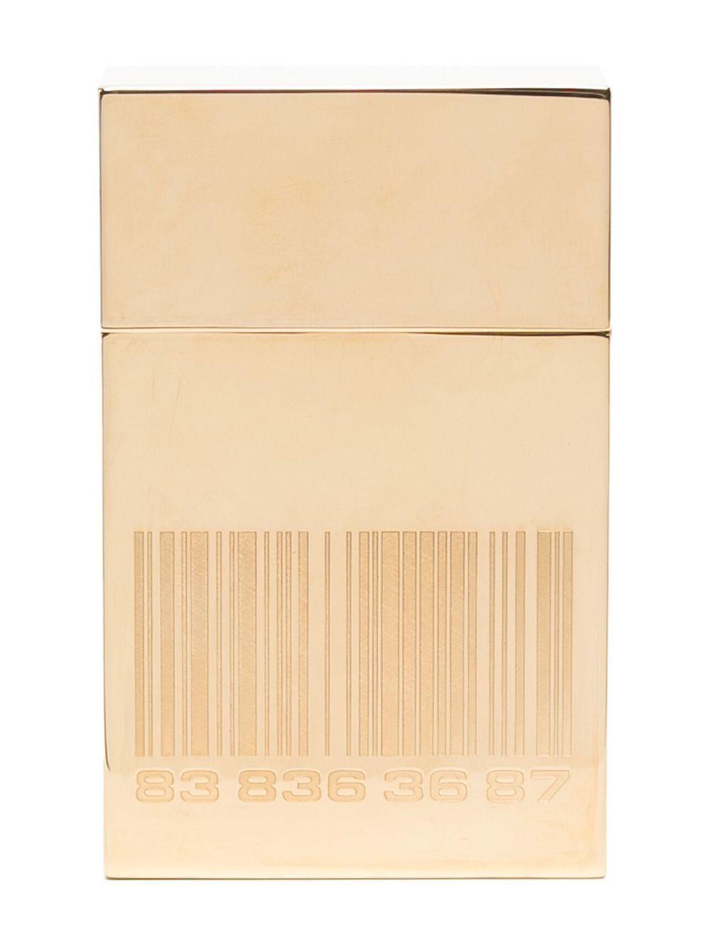 Engraved bar-code cigarette case VL12SA400G50100 GOLD VTMNTS 