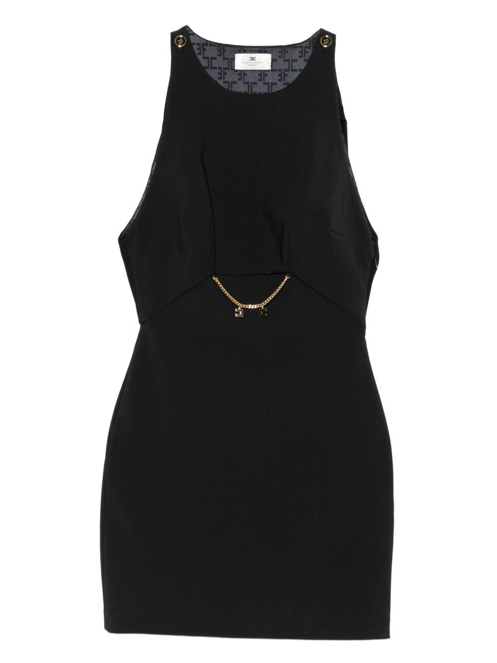 Dress in double layer crêpe and Georgette fabrics AB80856E2 110 ELISABETTA FRANCHI 