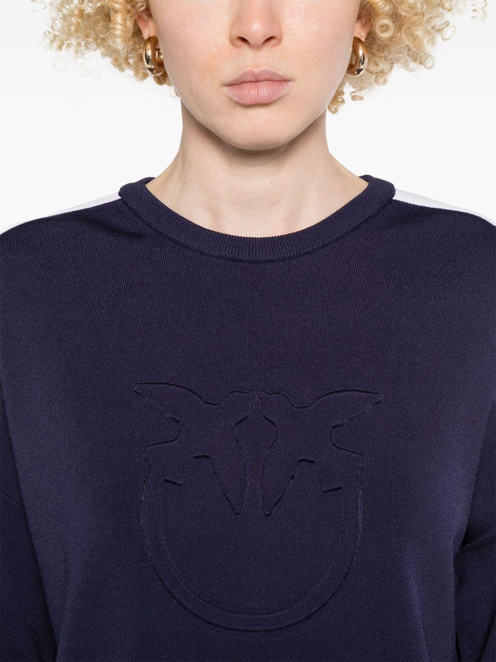 Logo-embossed sweater<BR/><BR/><BR/> 104002 A2FQEZ1 PINKO 