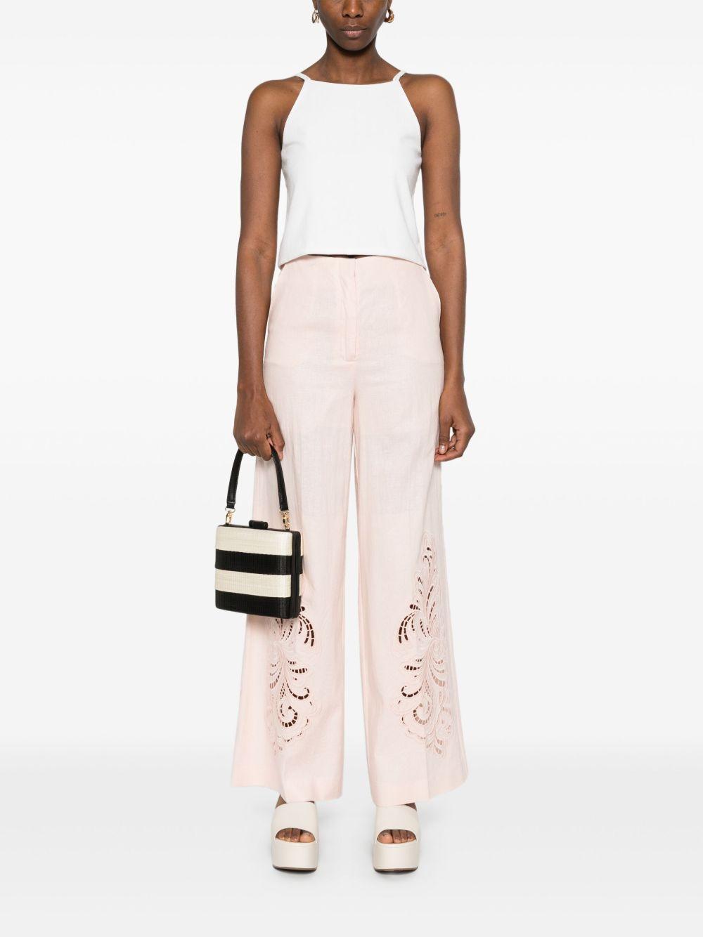 Floral-embroidered trousers<BR/><BR/><BR/> 251TP2165 00178 TWINSET 
