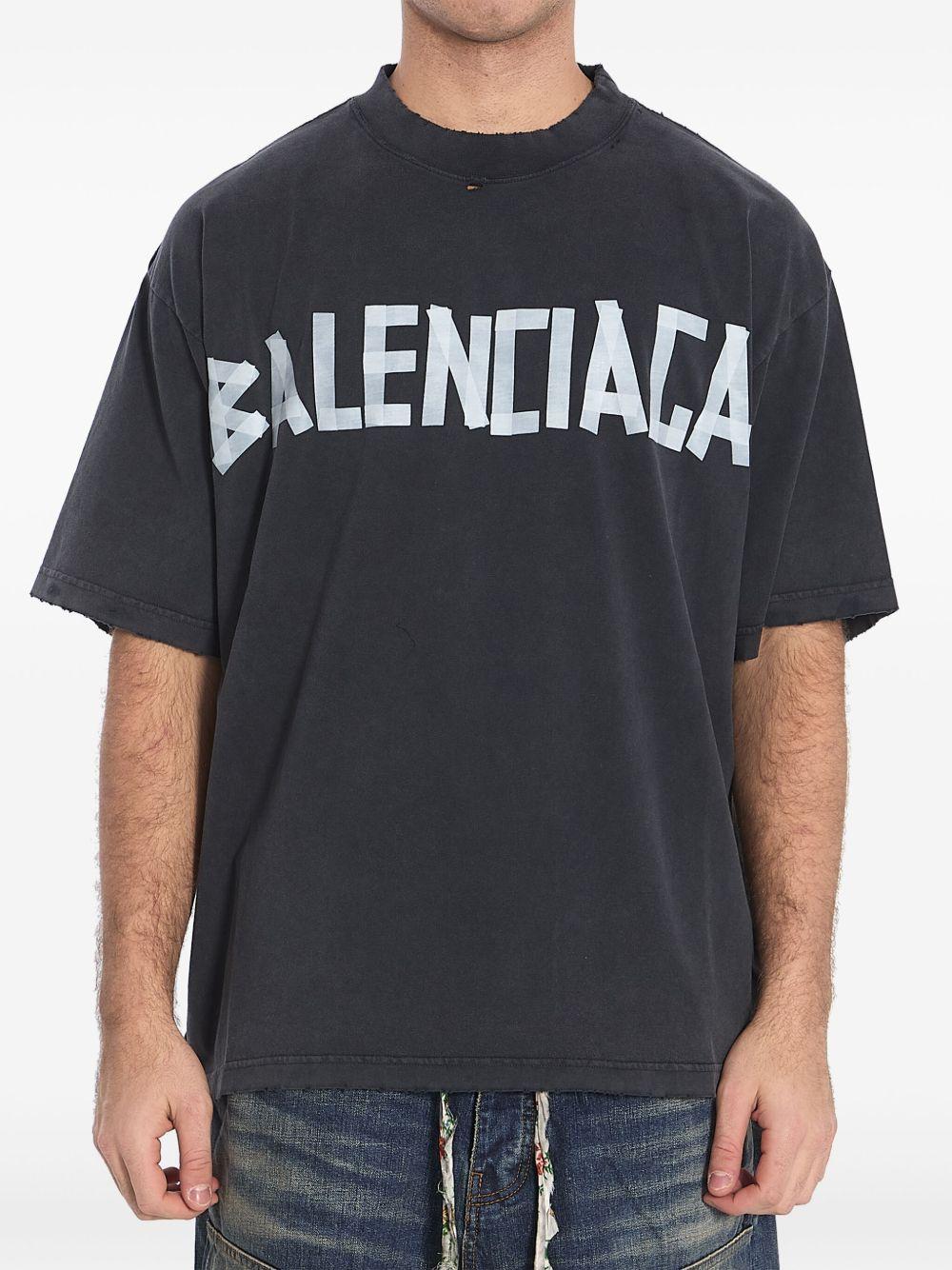 Tape Type T-shirt<BR/><BR/><BR/> 764235 TRVK11041 BALENCIAGA 