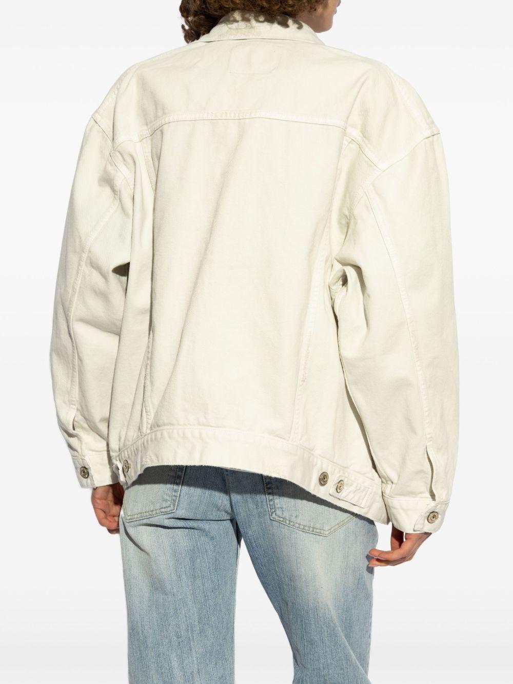Logo-print denim jacket<BR/><BR/><BR/> 823408 TRWA39000 BALENCIAGA 