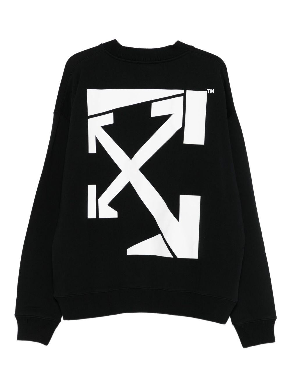 logo sweatshirt OMBA054F25FLE005 1001 OFF-WHITE 