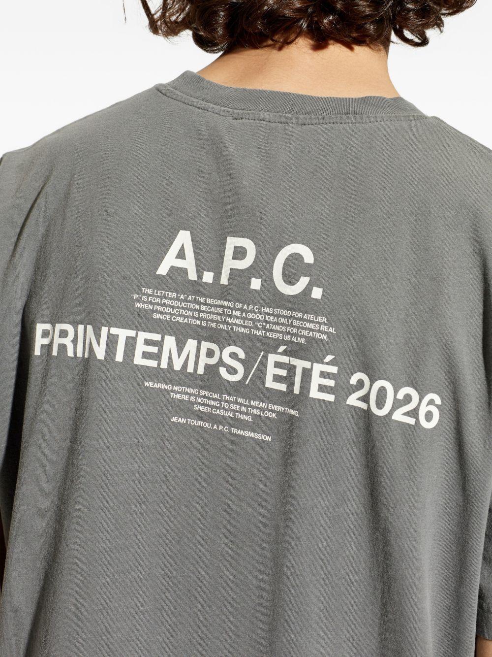 Short-sleeved T-shirt with logo print on the back COHBS M26465LZA A.P.C. 