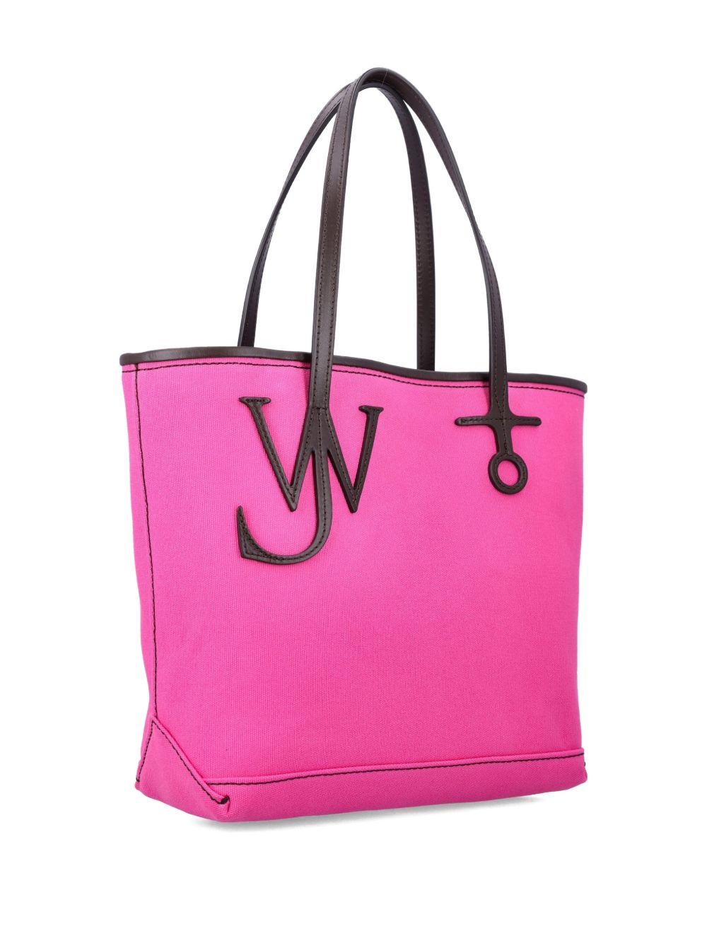 Small anchor canvas & leather tote in pink HB0768 FA0442307 JW ANDERSON 