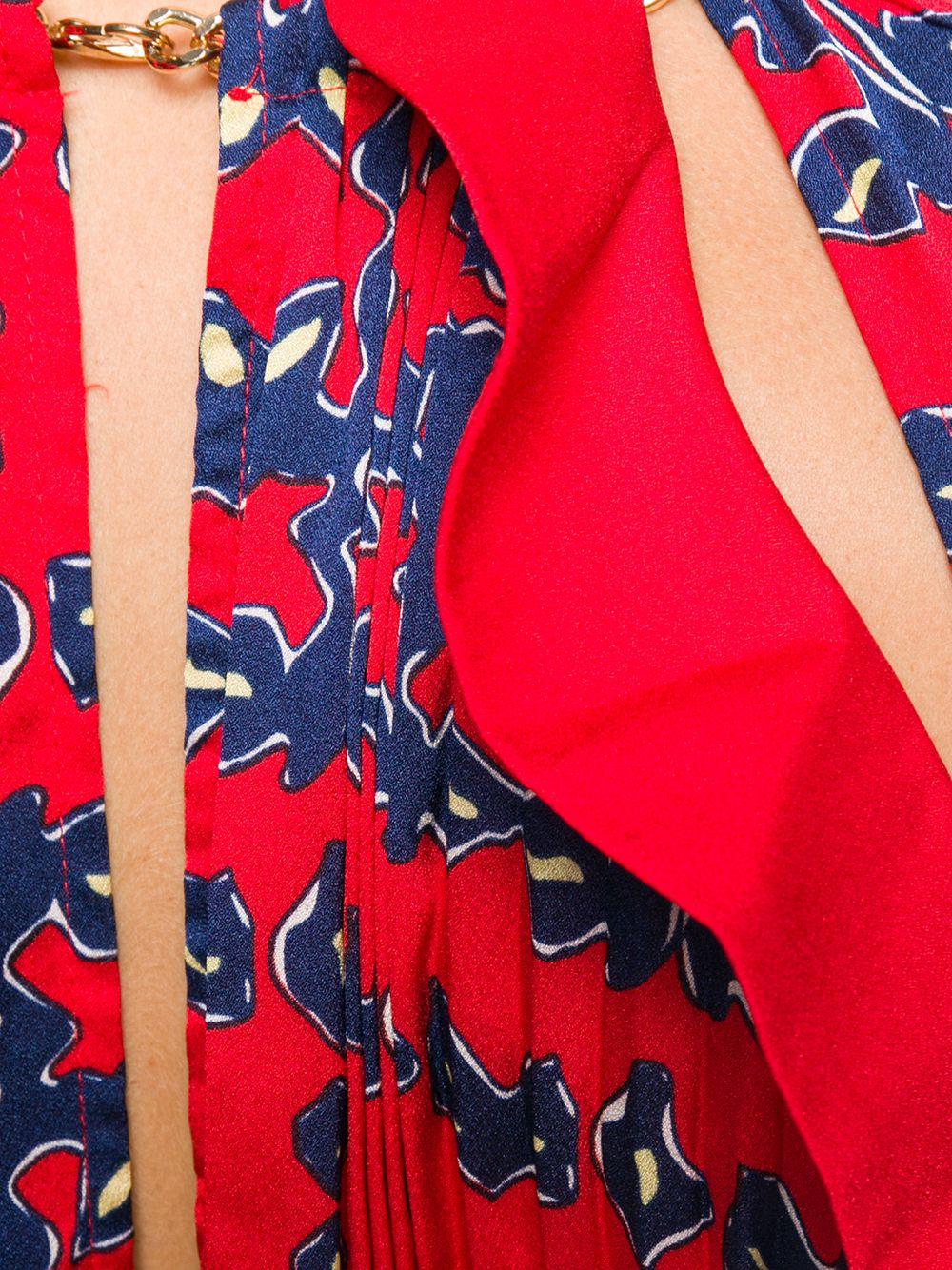 Red Bow Embroidered Midi Dress 013M RED SELF-PORTRAIT 