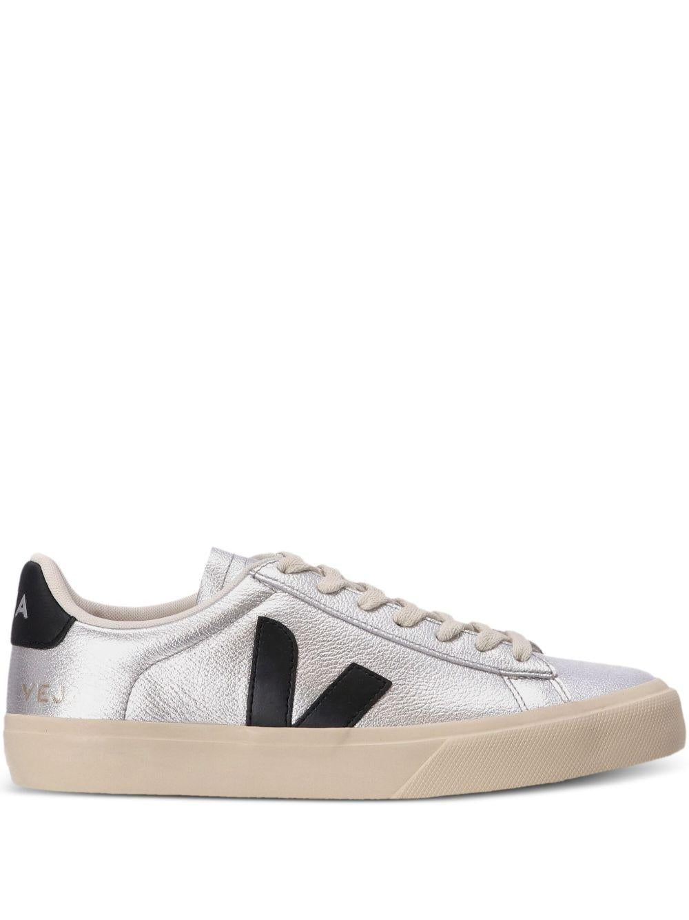 CAMPO LEATHER SNEAKERS CP0520786 SILVER/BLACK VEJA 
