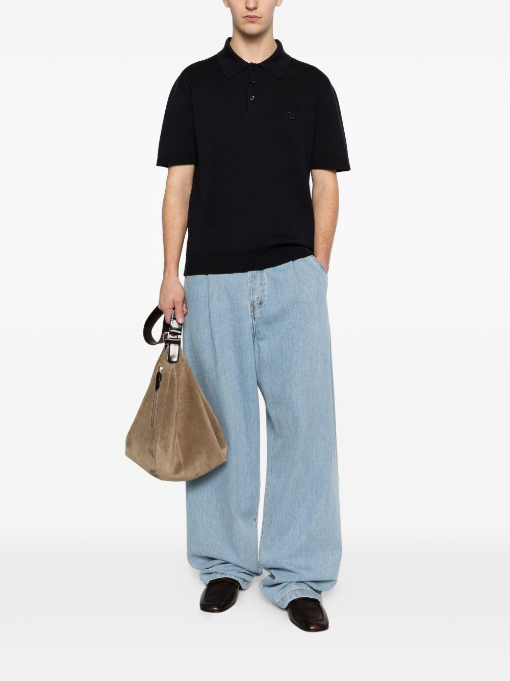 Silk cotton polo shirt with embroidery 853378 XKFDL4255 GUCCI 