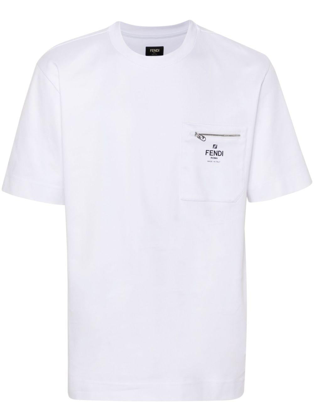 Logo-print cotton T-shirt FY0936 ARYRF0QA0 FENDI 